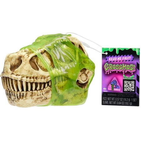 GrossMos - Testa di dinosauro gigante - Scopri i tuoi mini dinosauri nello slime - 4 modelli da collezionare - Casuale