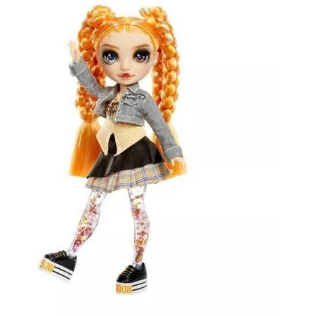 Rainbow High - Sparkle & Shine - Bambola alla moda da 27 cm - Arancione - Gambe con liquido glitterato - Dai 4 anni in su