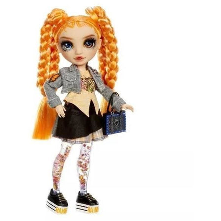 Rainbow High - Sparkle & Shine - Bambola alla moda da 27 cm - Arancione - Gambe con liquido glitterato - Dai 4 anni in su