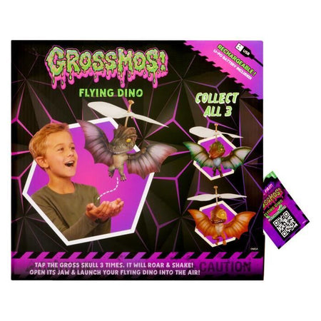 GrossMos Flying - Scopri il tuo dinosauro volante - Blu - 3 modelli da collezionare
