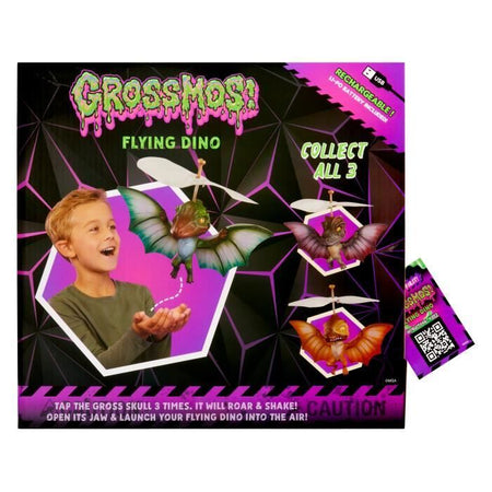 GrossMos Flying - Scopri il tuo dinosauro volante - Verde - 3 modelli da collezionare