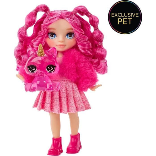 Rainbow High Littles - bambola da 15 cm + animaletto - rosa - dai 4 anni in su