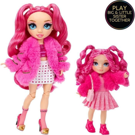 Rainbow High Littles - bambola da 15 cm + animaletto - rosa - dai 4 anni in su