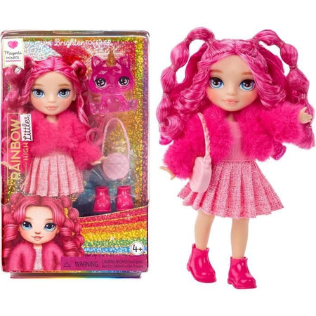 Rainbow High Littles - bambola da 15 cm + animaletto - rosa - dai 4 anni in su