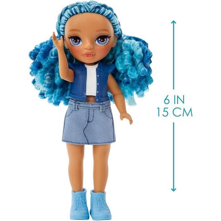 Rainbow High Littles - bambola da 15 cm + animaletto - blu - dai 4 anni in su