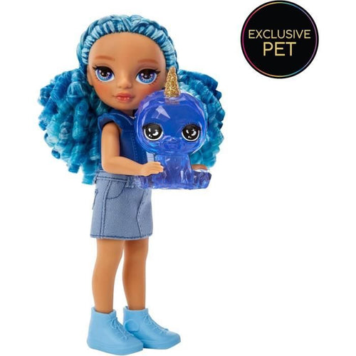 Rainbow High Littles - bambola da 15 cm + animaletto - blu - dai 4 anni in su