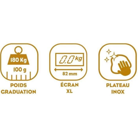 Bilancia pesapersone - LITTLE BALANCE - 8159 - EXCLUSIVE - 180 kg / 100 g - Acciaio inossidabile