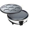 LITTLE BALANCE 8212 Crepiere Duo 1000, Crepiere Elettrica 2 in 1, Crepes & Pancakes, 2 Piastre Antiaderenti, 1000 W, Nero/Bianco
