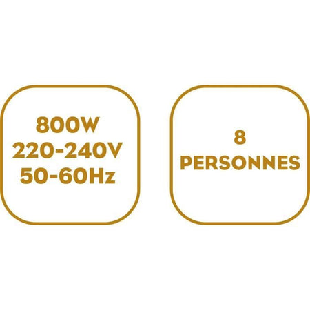 Macchina per fonduta - LITTLE BALANCE - HAPPY - 800 W - 2 L - 8 persone - Bianco / Nero