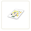 LITTLE BALANCE 8341 Bilancia da cucina elettronica sottile - 5 kg / 1 g - Piano in vetro temperato - Extra piatto - BD Ananas