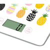 LITTLE BALANCE 8341 Bilancia da cucina elettronica sottile - 5 kg / 1 g - Piano in vetro temperato - Extra piatto - BD Ananas