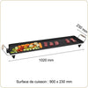 Plancha - LITTLE BALANCE - 8742 - Wood 90 - Manici in legno - 2000 W - 90 cm