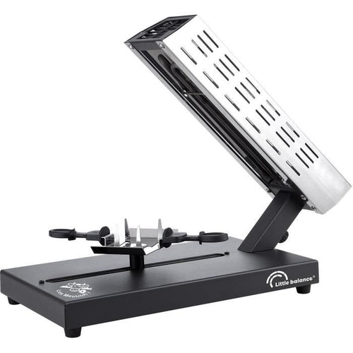 Macchina per raclette - LITTLE BALANCE - Quarto di ruota Savoyarde - 600 W - 4 persone - Design Meuuuh / Acciaio inossidabile