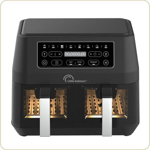 Friggitrice dietetica - LITTLE BALANCE - 8765 - Crousty light duo - 9 L - 2460 W - 9 programmi - Nero