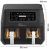 Friggitrice dietetica - LITTLE BALANCE - 8765 - Crousty light duo - 9 L - 2460 W - 9 programmi - Nero