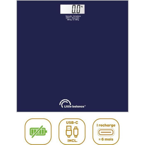 Bilancia da bagno - LITTLE BALANCE - SB3 - USB-C - Blu notte