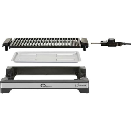 Barbecue elettrico LITTLE BALANCE - Easy Nopifas - Superficie di cottura 38 x 25 cm - Rivestimento microceramico senza PFAS - 2000W