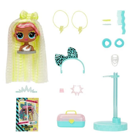 LOL Surprise Tweens Surprise Swap Fashion Doll - Curls-2- Crimps Cora - 1 bambola Tweens da 17 cm, 1 mini testa per lo styling e accessori