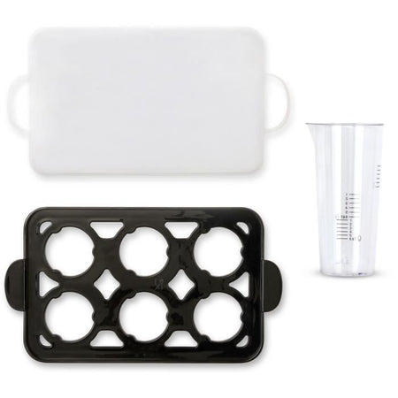 Cuociuova - LIVOO - DOC290 - 400W - 6 uova - Acciaio inox - Mantiene caldo - Portauova, coperchio e misurino