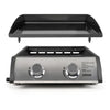 Plancha a gas - LIVOO - DOC296 - 2 fuochi - Grigia