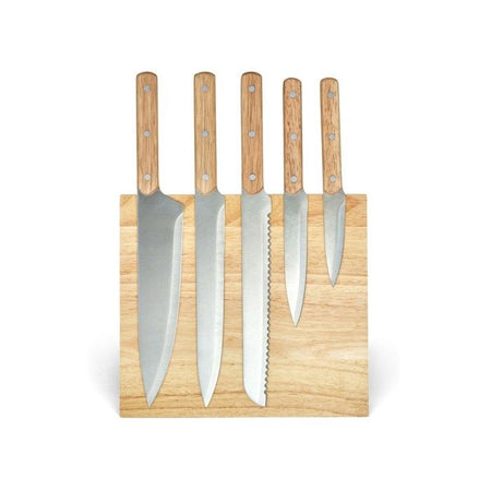 Set di 5 coltelli - LIVOO - MEC136 - da 20 a 32,5 cm - Lama in acciaio inox - Supporto magnetico