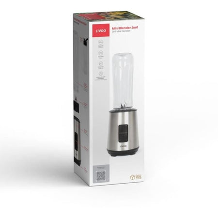 Mini frullatore - LIVOO - DOP240 - 600 ml - 300 W - Acciaio inossidabile / Nero