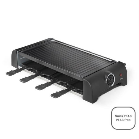 Macchina per raclette per 8 persone - LIVOO - DOC312 - 1300W - 8 persone - Griglia antiaderente rimovibile - Termostato regolabile