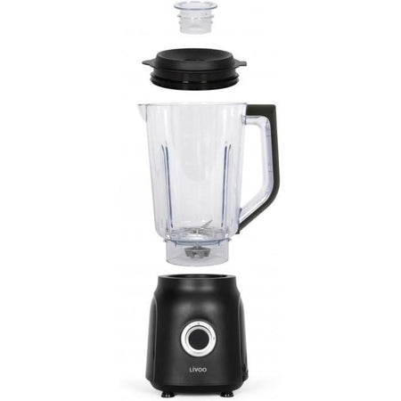 Frullatore - LIVOO - 1,5 L - 600 W - 22.000 giri/min - 2 velocità - Nero