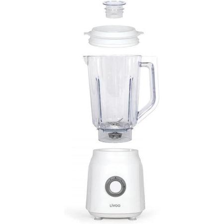 Frullatore - LIVOO - 1,5 L - 600 W - 22.000 giri/min - 2 velocità - Turbo bianco