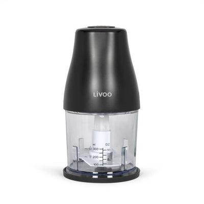 Tritatutto - LIVOO - 300 ml - 400 W - 1 velocità e funzione turbo - 2 lame in acciaio inossidabile - Nero