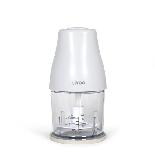 Tritatutto - LIVOO - 300 ml - 400 W - 1 velocità e funzione turbo - 2 lame in acciaio inox - Bianco