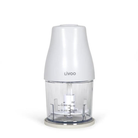 Tritatutto - LIVOO - 300 ml - 400 W - 1 velocità e funzione turbo - 2 lame in acciaio inox - Bianco