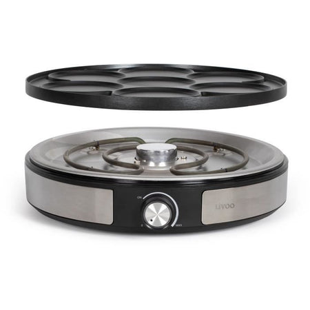 Crepiera reversibile - LIVOO - DOP247 - 1500W - Piastra reversibile: 1 x 33 o 7 x 10 cm - Antiaderente - Termostato regolabile