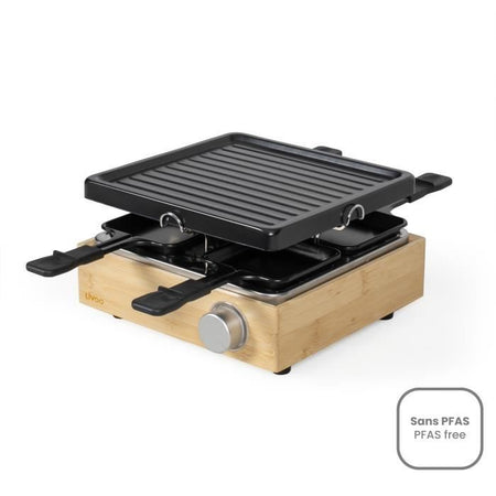 Macchina per raclette per 4 persone - LIVOO - DOC311 - 800W - 4 persone - Griglia antiaderente rimovibile - Termostato regolabile
