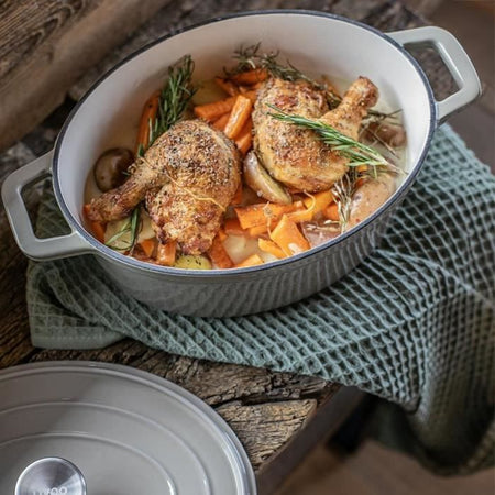 Casseruola ovale in ghisa - Livoo - MEP129G - Grigio