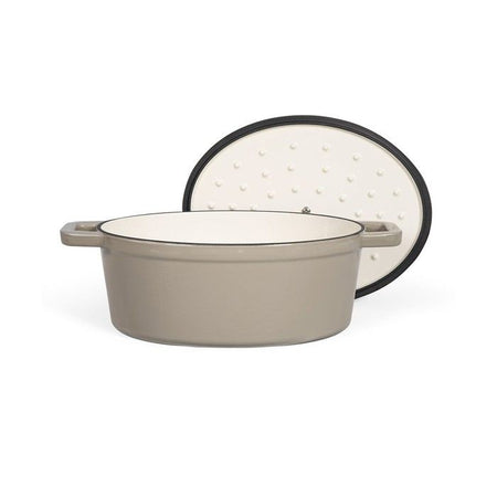 Casseruola ovale in ghisa - Livoo - MEP129G - Grigio