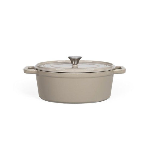 Casseruola ovale in ghisa - Livoo - MEP129G - Grigio