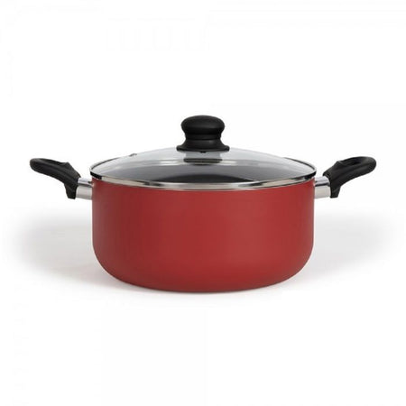 Forno olandese da 28 cm - LIVOO - MEP151R - Antiaderente senza PFOA né PFOS - Manici in silicone - Adatto a tutti i piani cottura, inclusa l'induzione