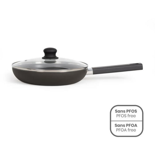 Padella da 26 cm - LIVOO - MEP153N - Antiaderente, senza PFOA e PFOS - Manico in silicone - Adatta a tutti i piani cottura, inclusa l'induzione