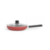 Padella da 26 cm - LIVOO - MEP153R - Antiaderente, senza PFOA e PFOS - Manico in silicone - Adatta a tutti i piani cottura, inclusa l'induzione