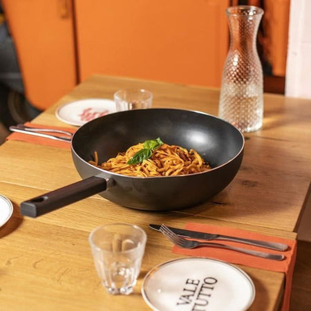 Premier Chef - Wok 32 cm - LIVOO - MEP156N - Antiaderente senza PFOA né PFOS - Manico in silicone - Tutti i piani cottura, inclusa l'induzione