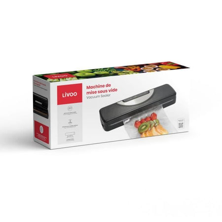 Macchina sottovuoto - LIVOO - DOM504 - 110W - 2 funzioni - 3 modalità a seconda dell'alimento - Rotolo di pellicola incluso - Taglierina integrata