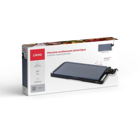 Piastra in ceramica - LIVOO - DOC320 - 2200W - Piastra in ghisa rimovibile - Termostato regolabile