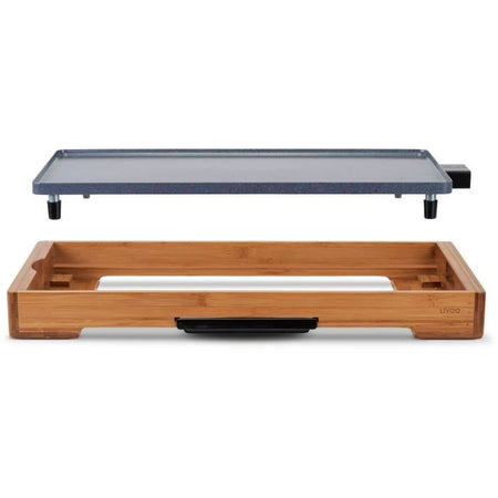 Plancha - LIVOO - DOC322 - 2200W - Piastra in alluminio pressofuso rimovibile - Termostato regolabile