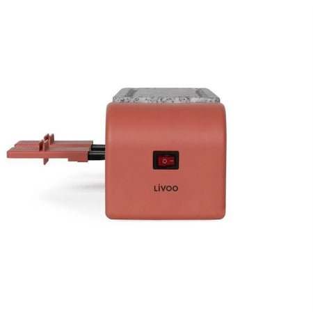 Raclette collegabile per 2 persone - LIVOO - DOC310R - 450W - 2 persone - Termostato automatico - 2 spatole in legno e 2 pentole per fonduta
