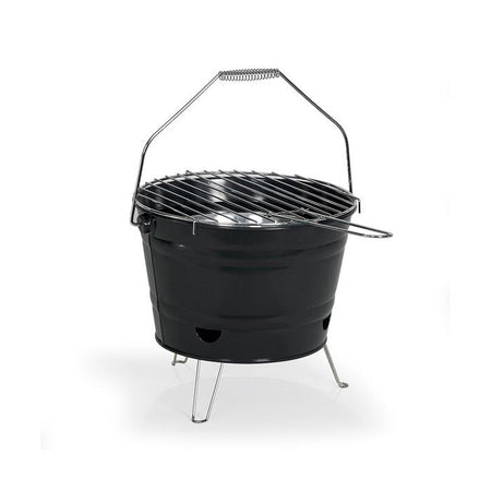 Barbecue portatile a carbonella - LIVOO - DOC327N - Acciaio inox - Superficie di cottura 27 cm - Altezza 24 cm