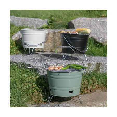 Barbecue portatile a carbonella - LIVOO - DOC327N - Acciaio inox - Superficie di cottura 27 cm - Altezza 24 cm