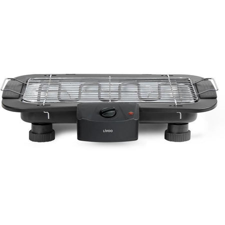 Barbacoa Eléctrica - LIVOO - DOM506 - 2200W - 2 en 1 - Termostato Ajustable - Negro