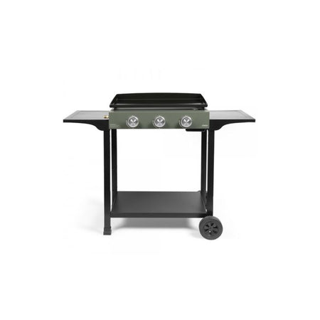 Piastra a gas su carrello - LIVOO - DOC326 - 3 fuochi - Verde / Nero