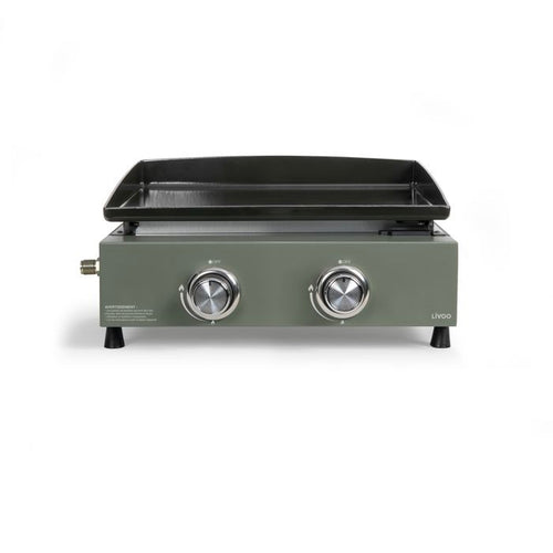 Livoo Gas Plancha 5000w piastra in acciaio smaltato 45,5x35,5cm - DOC323